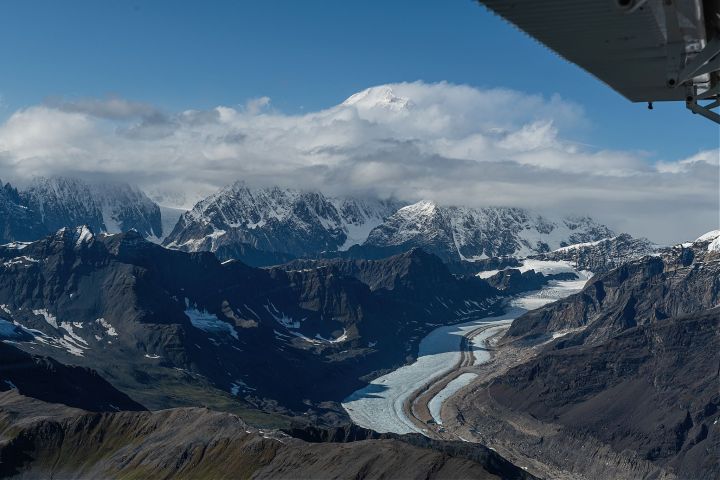 Denali Cloud Covered during Scenic Flight from Talkeetna