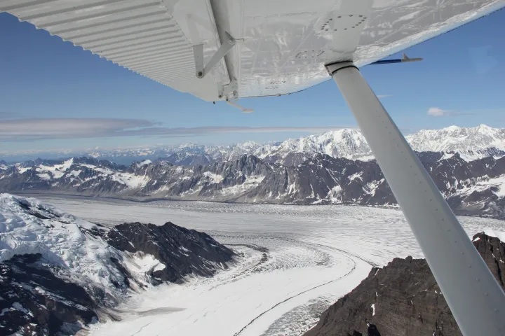 Kahiltna Glacier view from a Beaver Flightseeing Experience