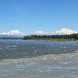 The meeting point of the Chulitna, Susitna and Talkeetna rivers