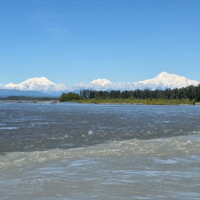 The meeting point of the Chulitna, Susitna and Talkeetna rivers
