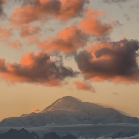 End of Summer Sunset Denali View