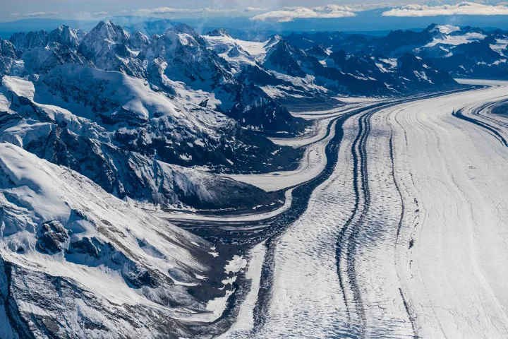 Stunning Glacier Runoff View Denali National Park