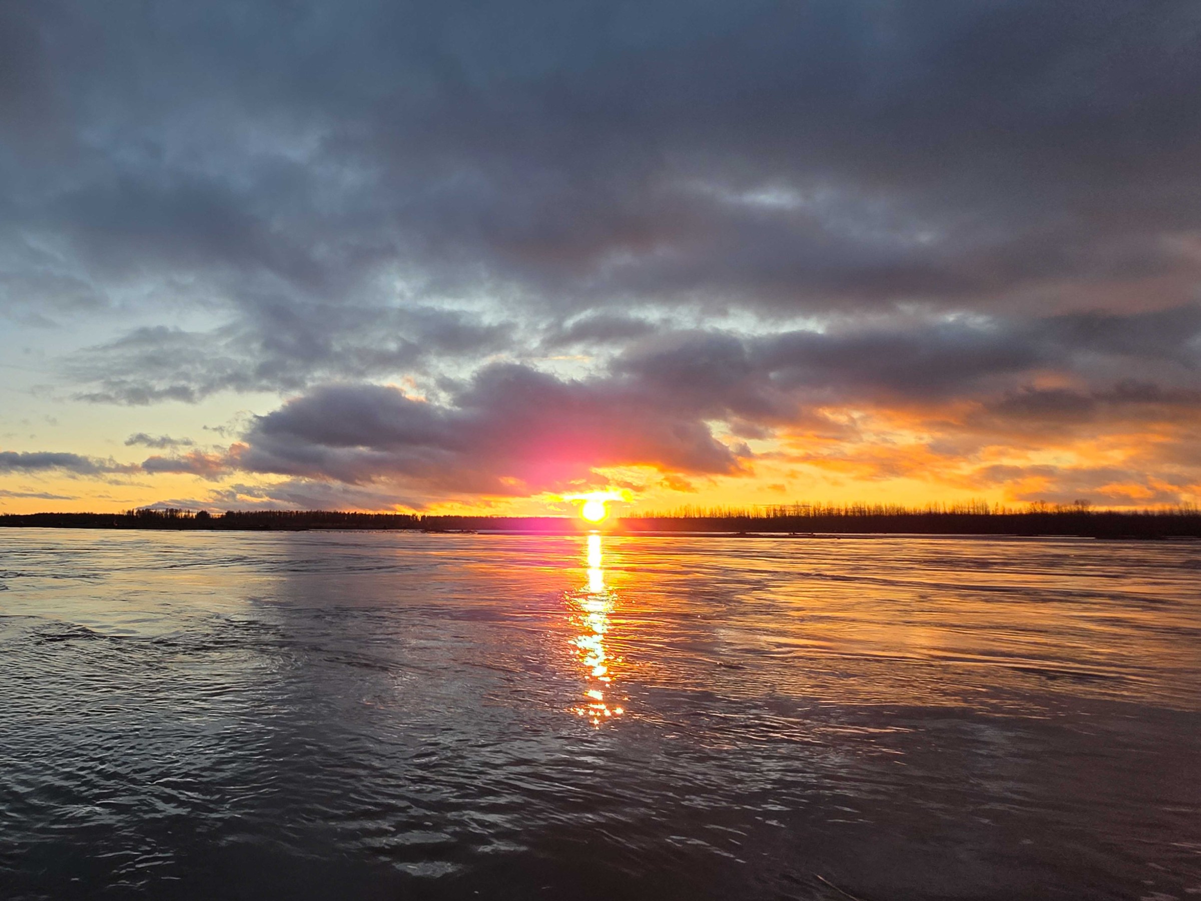 Sunset Over the Susitna River